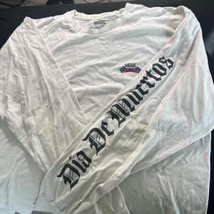 White long sleeve vans shirt